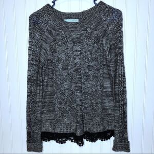 Maurice gray and black knit sweater, XS‎